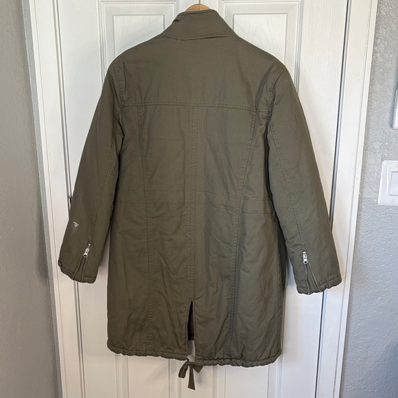 Me Jane L Quilted Olive Green Military Jacket - Picture 6 of 12